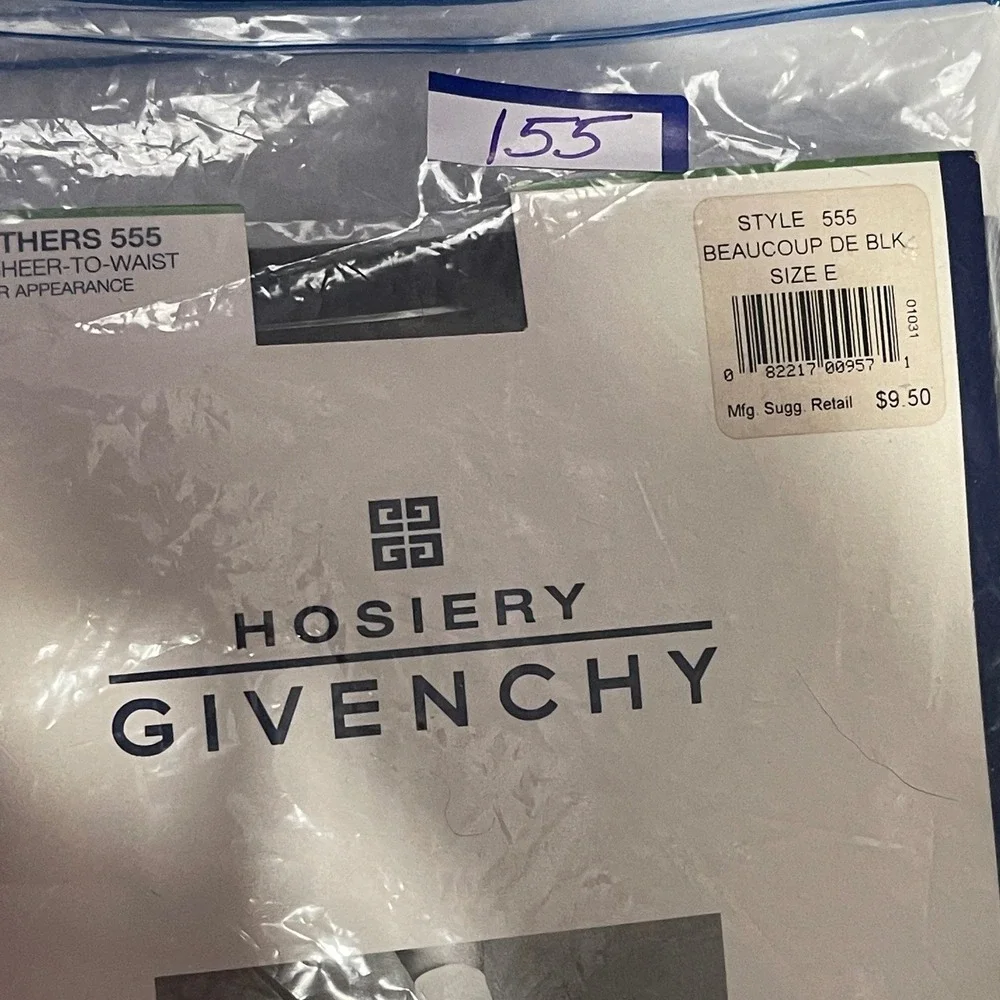 Givenchy Hosiery Bundle 3pk Body Smoothers‎ 554 555 Black Size E Vintage 1999